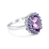 Art Deco Oval Natural Stone Ring