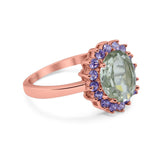 Art Deco Oval Natural Stone Ring