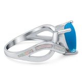 Pear Teardrop Natural Stone Infinity Ring
