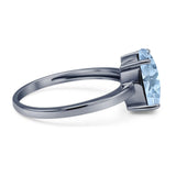 Art Deco Oval Natural Stone Solitaire Ring