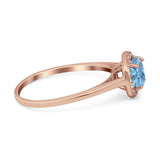 Art Deco Round Natural Stone Wedding Ring