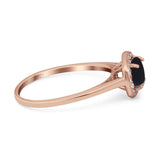 Art Deco Round Natural Stone Wedding Ring