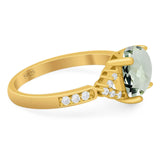 Art Deco Oval Natural Stone Ring
