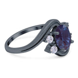 Oval Natural Stone Art Deco Ring