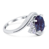 Oval Natural Stone Art Deco Ring
