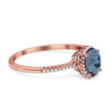 Vintage Style Oval Natural Stone Solitaire Ring