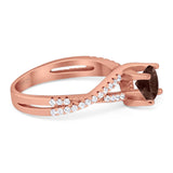 Art Deco Round Natural Stone Twisted Ring