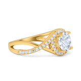 Round Natural Stone Twisted Ring