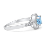 Vintage Style Halo Round Natural Stone Ring