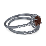 Two Piece Art Deco Halo Ring
