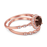 Two Piece Art Deco Halo Ring