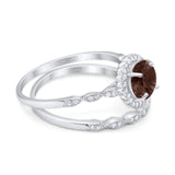Two Piece Art Deco Halo Ring