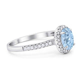 Art Deco Oval Natural Stone Wedding Ring