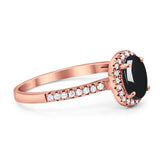 Art Deco Oval Natural Stone Wedding Ring