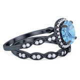 Two Piece Round Natural Stone Ring