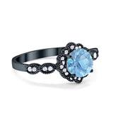 Art Deco Halo Floral Ring