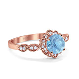 Art Deco Halo Floral Ring