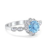 Art Deco Halo Floral Ring