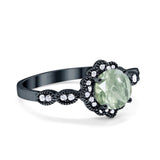 Art Deco Halo Floral Ring