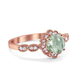Art Deco Halo Floral Ring
