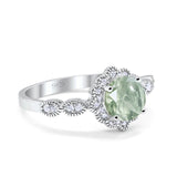 Art Deco Halo Floral Ring
