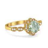 Art Deco Halo Floral Ring