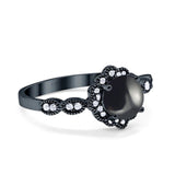 Art Deco Halo Floral Ring