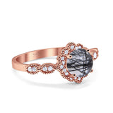 Art Deco Halo Floral Ring