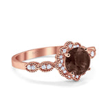 Art Deco Halo Floral Ring