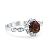 Art Deco Halo Floral Ring