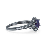 Art Deco Halo Engagement Ring