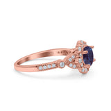 Art Deco Halo Engagement Ring