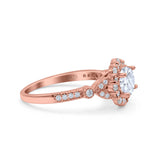 Art Deco Halo Engagement Ring