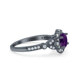 Art Deco Halo Engagement Ring