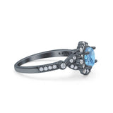 Art Deco Halo Engagement Ring