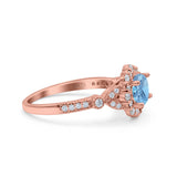 Art Deco Halo Engagement Ring