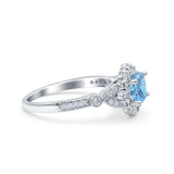Art Deco Halo Engagement Ring