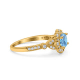 Art Deco Halo Engagement Ring
