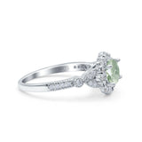 Art Deco Halo Engagement Ring