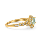 Art Deco Halo Engagement Ring