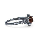 Art Deco Halo Engagement Ring