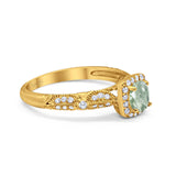 Vintage Round Natural Stone Beaded Ring
