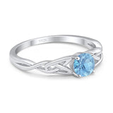 Vintage Style Round Natural Stone Trinity Ring