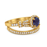 Art Deco Two Piece Bridal Ring
