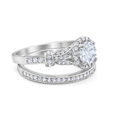 Art Deco Two Piece Bridal Ring