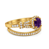 Art Deco Two Piece Bridal Ring