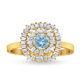 Round Natural Stone Cocktail Ring