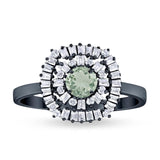 Round Natural Stone Cocktail Ring