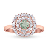 Round Natural Stone Cocktail Ring