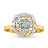 Round Natural Stone Cocktail Ring